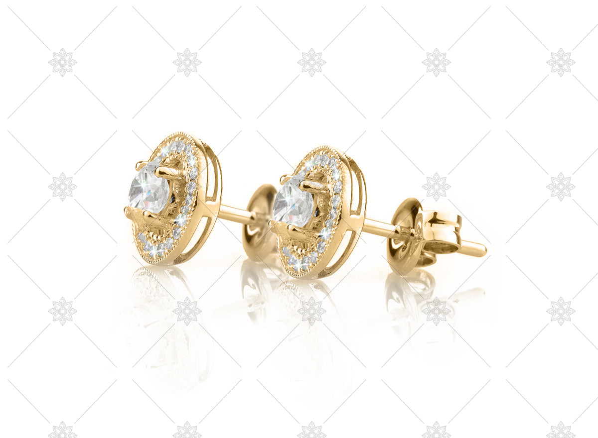 1gram gold combo 2 set side earring and baby stud for girl and women and  girl